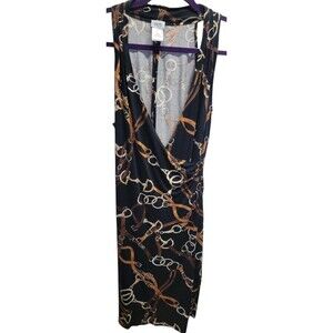 VtgY2K Cache Print Halter‎ Buckle Stretch Mini Dress Size M